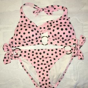 VS Pink and Black Polka Dot Bikini